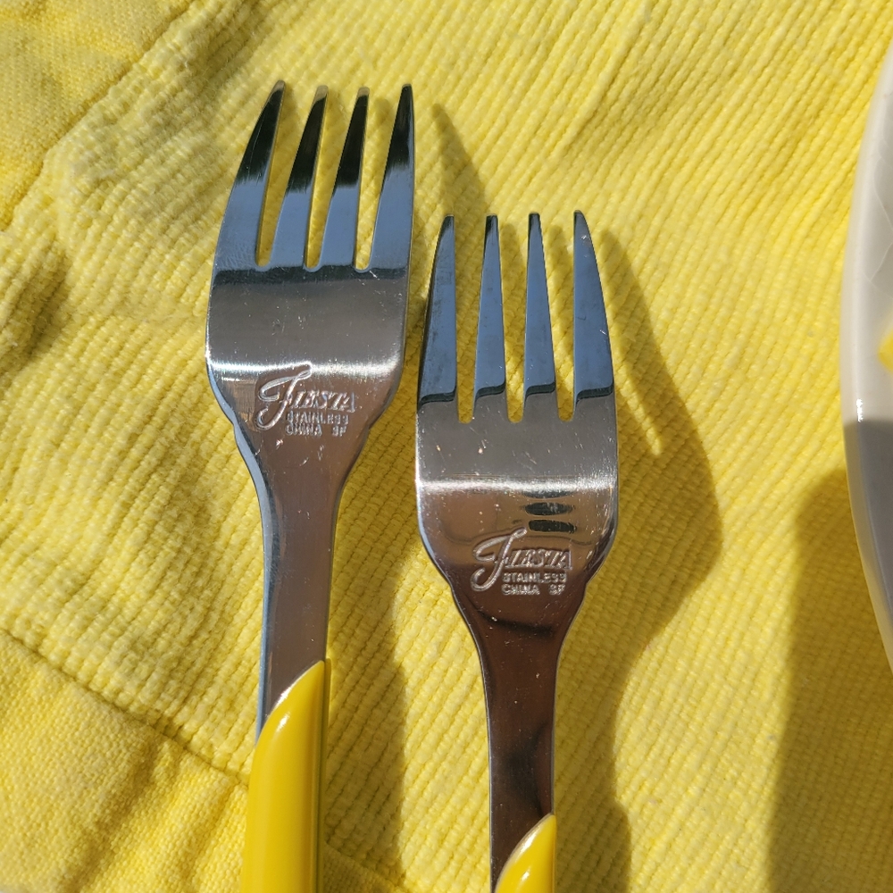 Fiesta Sunflower Swirl Flatware ~ Retired Item ~ Fiestaware ~ Post-86 ~ - Picture 14 of 16